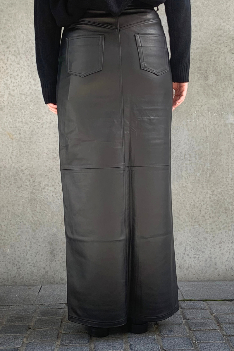 Chicago Leather  Skirt Black