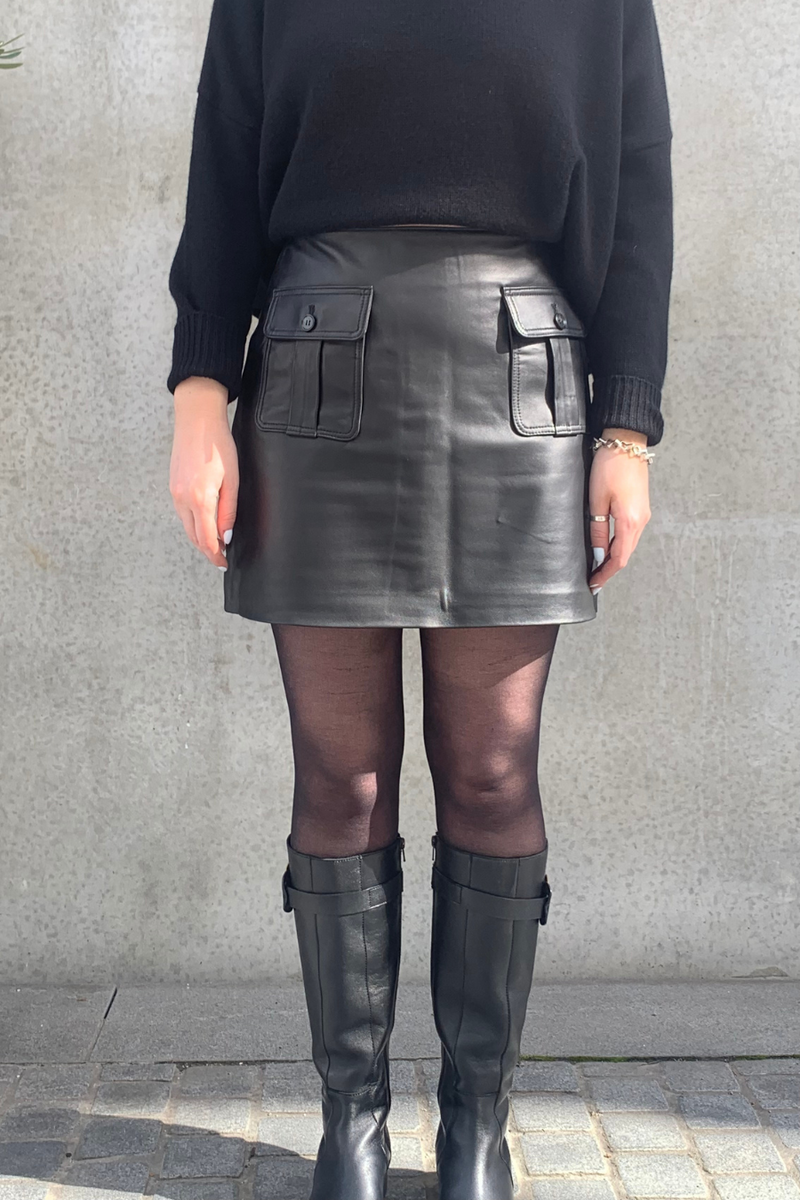Hayla Leather Mini Skirt