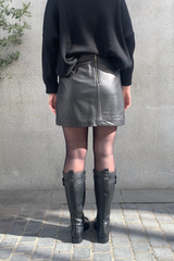 Hayla Leather Mini Skirt