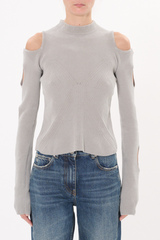 Epira Open Shoulder Sweater Stone Grey