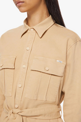 The Cadet Mini Shirt Dress Sand