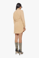 The Cadet Mini Shirt Dress Sand