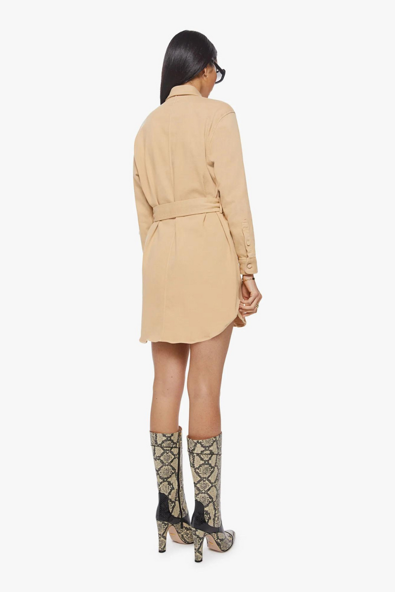 The Cadet Mini Shirt Dress Sand