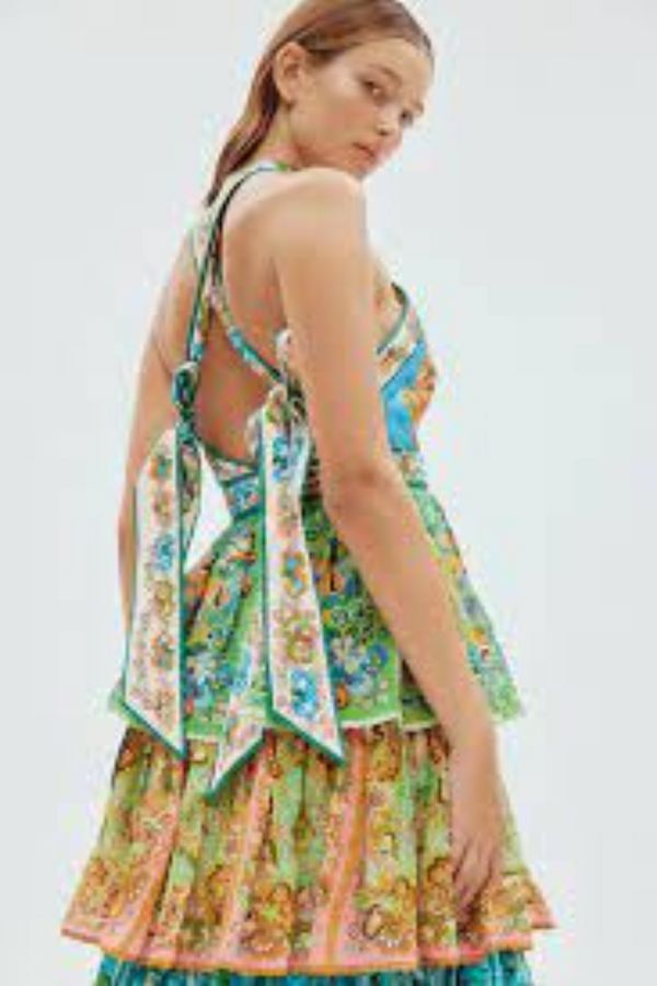 Dreamer Halter Tier Dress Multi