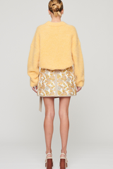 Isla Jacquard Mini Skirt Golden Jacquard