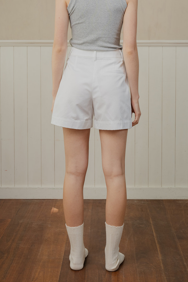 Abroad Shorts  White Drill