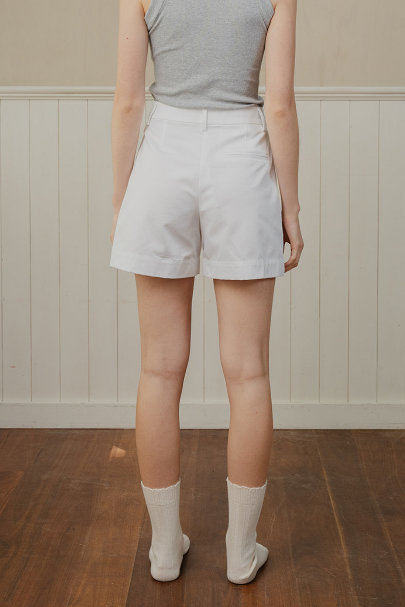 Abroad Shorts  White Drill