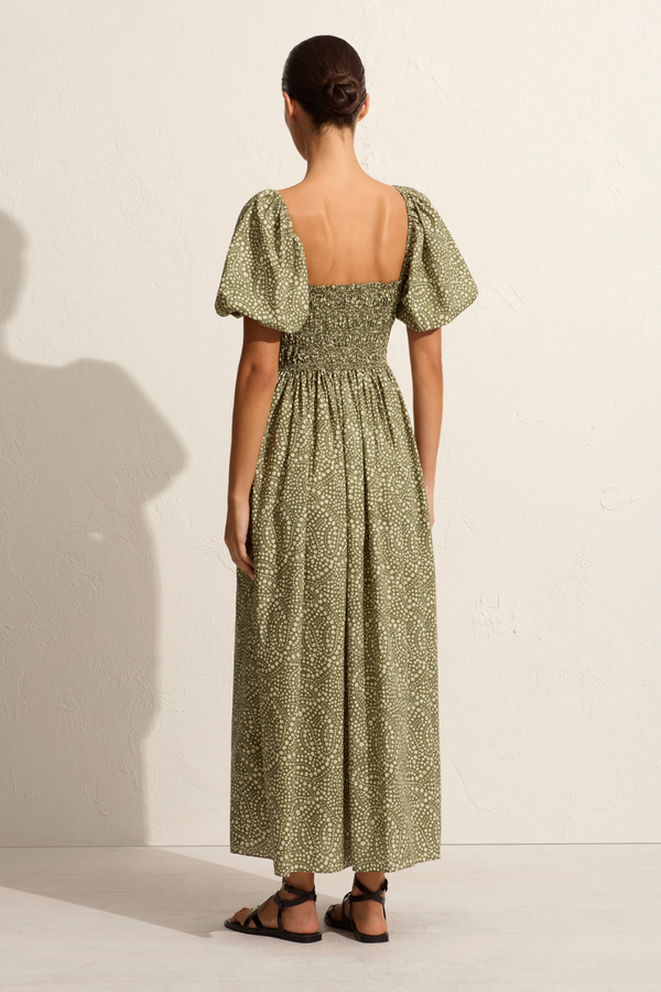 Shirred Bodice Peasant Dress Jasmine