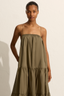Voluminous Tiered Sundress Olive