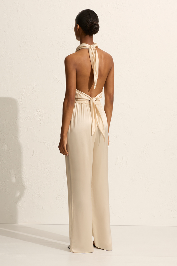 Relaxed Satin Pant Ivory