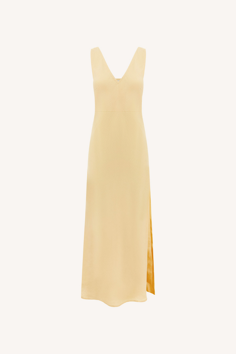 Regina Linen Maxi Dress Butter