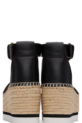 Glyn Platform Espadrille Black