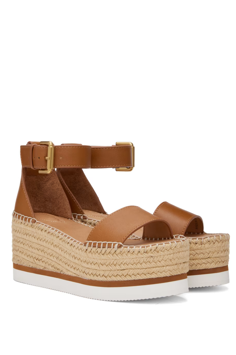 Glyn Platform Espadrille Tan