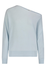 Cashmere Off The Shoulder Top Fresco Blue