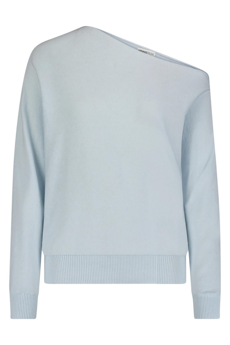 Cashmere Off The Shoulder Top Fresco Blue