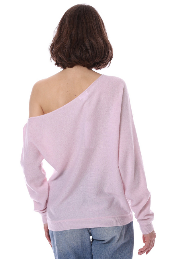 Cashmere Off The Shoulder Top Pink Pearl