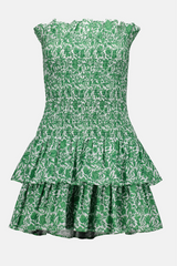 Georgette Dress Green Liberty Poplin