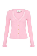 Duality Seamless Cardigan Pink/Ivory Logo