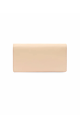 Joni Logo Chain Clutch Natural Beige