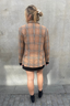 Clarisse Wool Boyfriend Jacket Brown Check