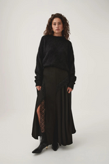 Trinity Crystal Oversized Knit Black