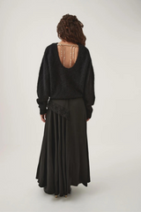 Trinity Crystal Oversized Knit Black