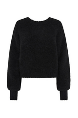 Trinity Crystal Oversized Knit Black