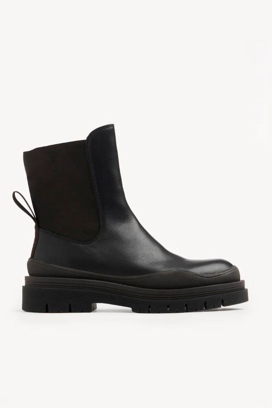 Alli Leather Chelsea Boots Black/ Dark Brown – Deval boutique Wanaka
