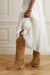Bonni Suede Knee Boots Tobacco