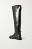 Bonni Leather Knee Boots Black