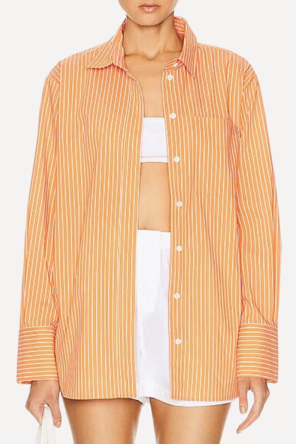 The Oversized Shirt Tangerine Multi