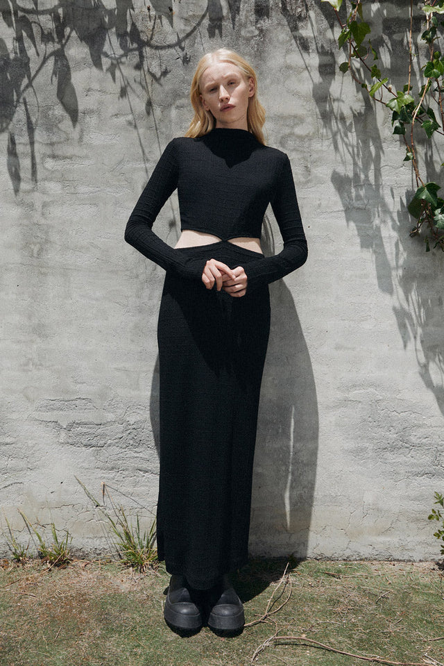 Nemesia Long Sleeve Dress Black