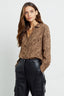Noemi Shirt Brown Snakeskin
