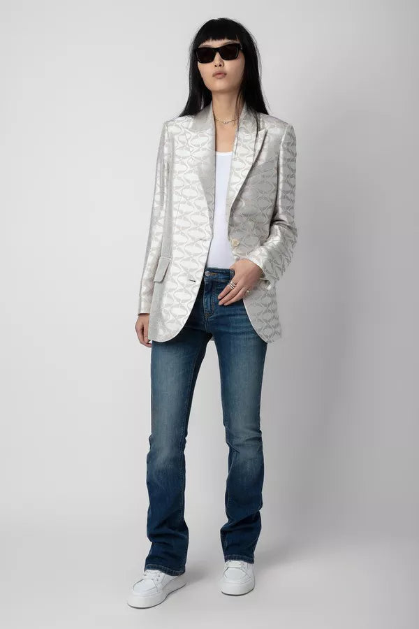 Vicka Wings Jacquard Blazer Scout