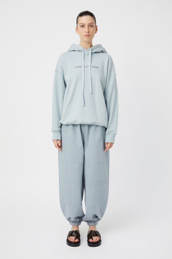 Grayson Logo Hoodie Misty Blue