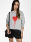 Oscar Heart Sweatshirt Grey