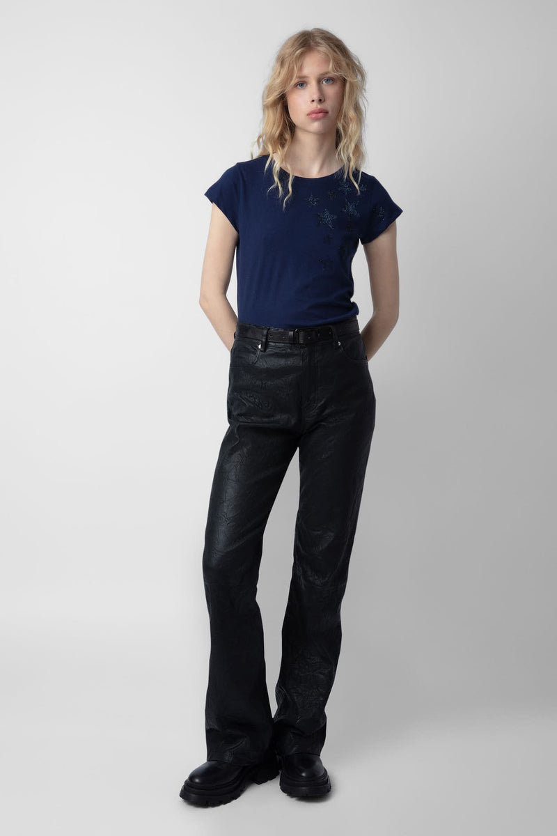 Skinny Rain Stars Strass Marine