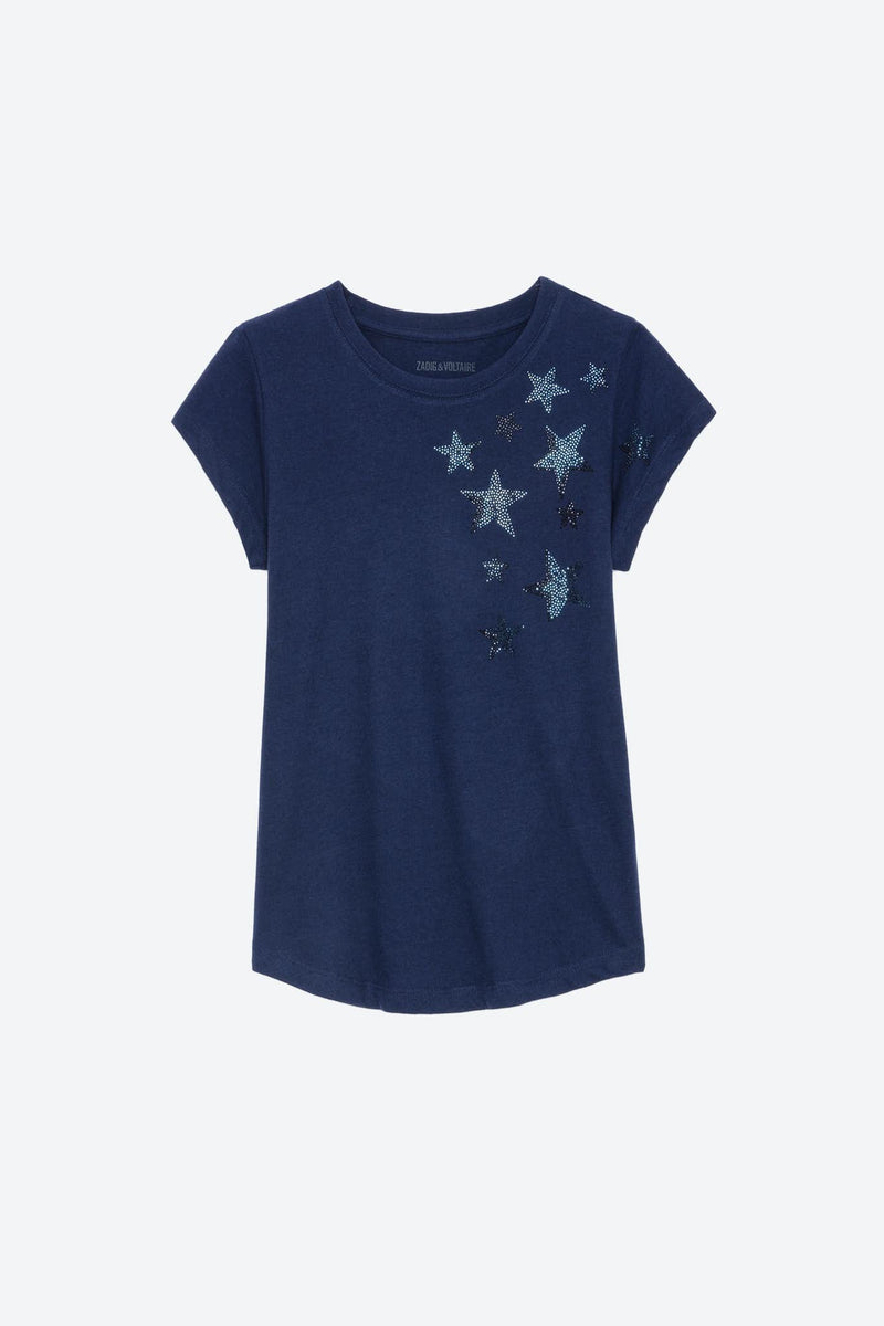Skinny Rain Stars Strass Marine