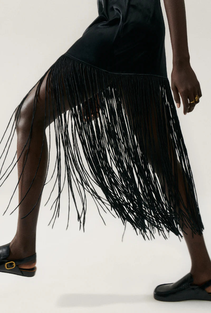 Fringe Dress Black