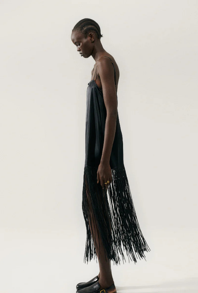 Fringe Dress Black