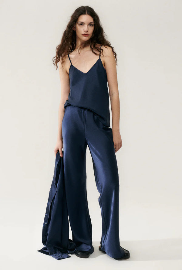 Silk Laundry Bias Cut Pants Midnight