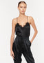 The Racer Charmeuse Cami Black