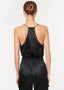 The Racer Charmeuse Cami Black