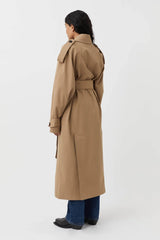 Collins Tailored Trench Coat Camel