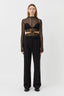 Eros Long Sleeve Bodysuit Black