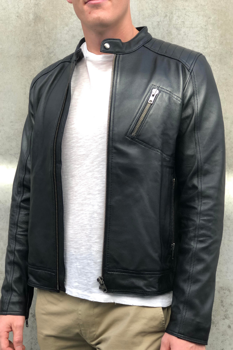Dallas Leather Jacket Black