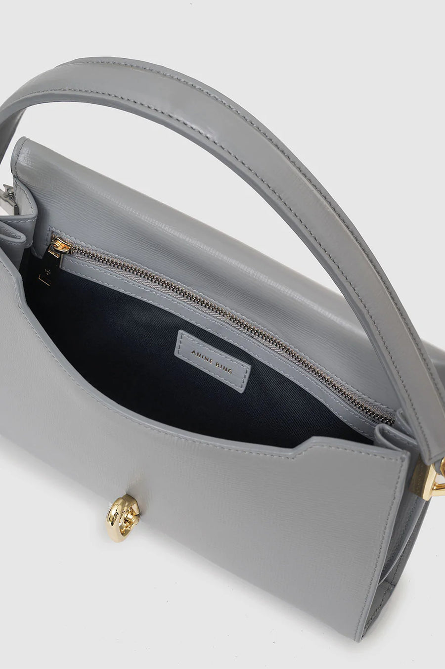 Colette Bag Grey Saffiano Deval boutique Wanaka