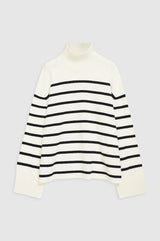 Courtney Sweater Ivory And Black Stripe