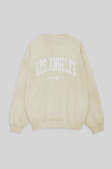 Jaci Sweatshirt University Los Angeles Washed Faded Yellow
