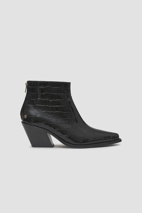 Tania Boots Black Embossed